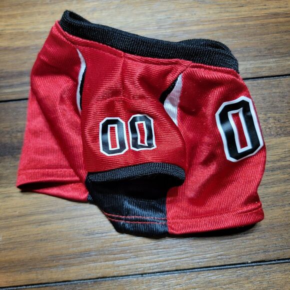 BAB Build A Bear "Boy" Clothes: Hou Tex Helmet, Football Jersey & Harley D Scarf - Picture 4 of 12